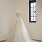 White lace fitted waist long ball gown/bridal dress R8544