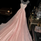 Light pink sleeveless fitted waist elegant long ball gown R6992