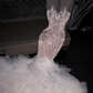 Light pink sleeveless fitted waist bodycon sexy long ball gown, bridal dress R8759
