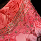 Pink strapless, fitted waist, flared skirt, fairy-like long ball gown R6952