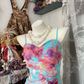Pink Floral Strapless Waist Slim Fit Sexy Maxi Ball Gown R6153