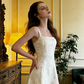 White halter-neck fitted elegant ball gown/bridal dress R8605