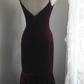 Dark red halter-neck, fitted, bodycon mermaid long ball gown, bridal dress R6831