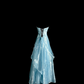 Light blue strapless fitted waist elegant ball gown R6633