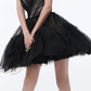Black halterneck low-cut sexy puffy tulle short skirt homecoming dress R4654