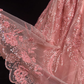 Pink halter chest 3D flower waist slim lace skirt design short skirt homecoming dress R4940