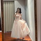 Light pink strapless fitted long ball gown, bridal dress R8849