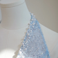 Light blue halter neck fitted waist long ball gown R8448