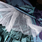 Gray-blue strapless fitted long ball gown R7031