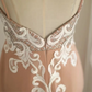 Light pink halter-neck embroidered fitted waist bodycon long ball gown R6713