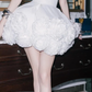 White tube top waist elegant temperament three-dimensional flower high-end short skirt homecoming dress R4693