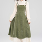 French retro corduroy dress new style niche design skirt waist long skirt R2383