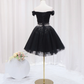 Elegant Black Homecoming Dress , Sequins Sparkly Corset Mini Evening Dress RS1455