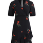 French holiday style short black 2025 new dress R2607
