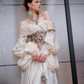 French Chic Ivory Beaded A-Line Bateau Bodycon Maxi Prom Dress Evening Dress RS415