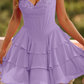 Purple Strapless Waisted A-Line Short Skirt Homecoming Dress R5562