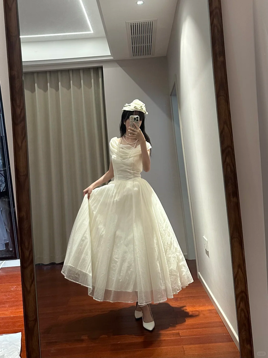 White fitted long ball gown/bridal dress R8850