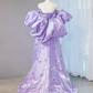 Light purple strapless fitted long ball gown, bridal dress R9030