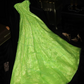 Fresh green strapless fitted waist elegant fairy long ball gown R6993