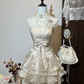 Champagne Colored Strapless Waisted A-Line Satin Layered Skirt Homecoming Dress R4250