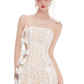 White tube top sexy lace slim fit hip skirt homecoming dress R4372