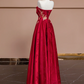 Red strapless fitted waist long ball gown/bridal dress R8332