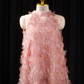 Light pink sleeveless tulip skirt long ball gown, bridal dress R8910