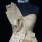 Brown one-shoulder slim-fit satin bud skirt homecoming dress R4982
