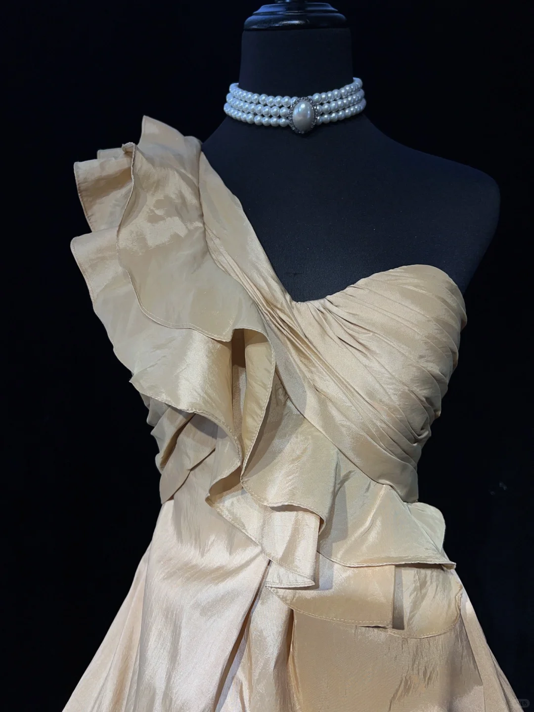 Brown one-shoulder slim-fit satin bud skirt homecoming dress R4982