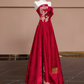 Red strapless fitted waist long ball gown/bridal dress R8332