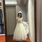 White fitted long ball gown/bridal dress R8850