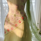 Light yellow halter-neck fitted bodycon long ball gown R6554