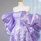 Light purple strapless fitted long ball gown, bridal dress R9030