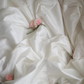 White strapless fitted waist slim-fitting pleated princess skirt ball gown, bridal gown R6754