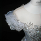 Light blue one-shoulder diamond waist-hugging hip-wrapped fishtail sexy long skirt, prom dress R5643