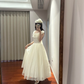 White fitted long ball gown/bridal dress R8850