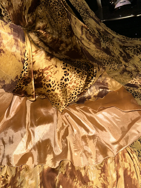 Gold satin halter neck fitted waist sexy long ball gown R6953