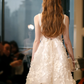 White suspender waist slim fit three-dimensional flower design short skirt homecoming dress R4174