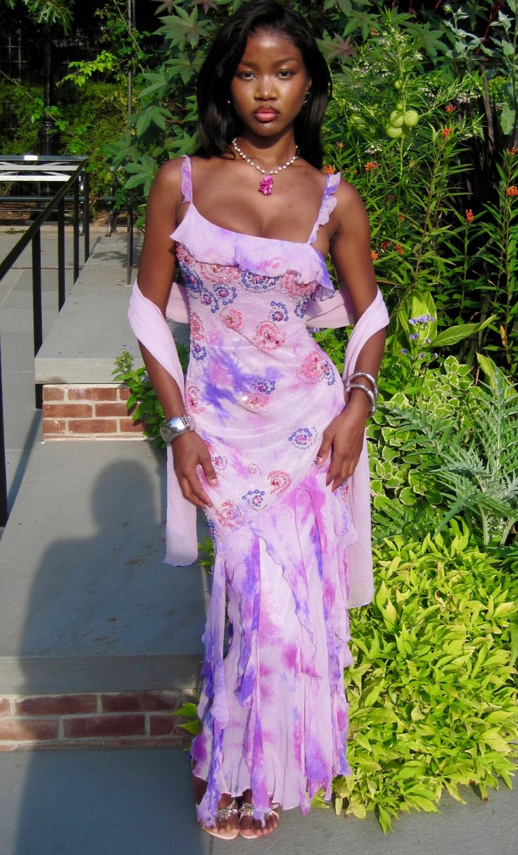 Purple tie-dye suspenders waist slim hip sexy dress, prom dress R5316