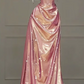 Pink off-the-shoulder fitted satin elegant long ball gown R6432