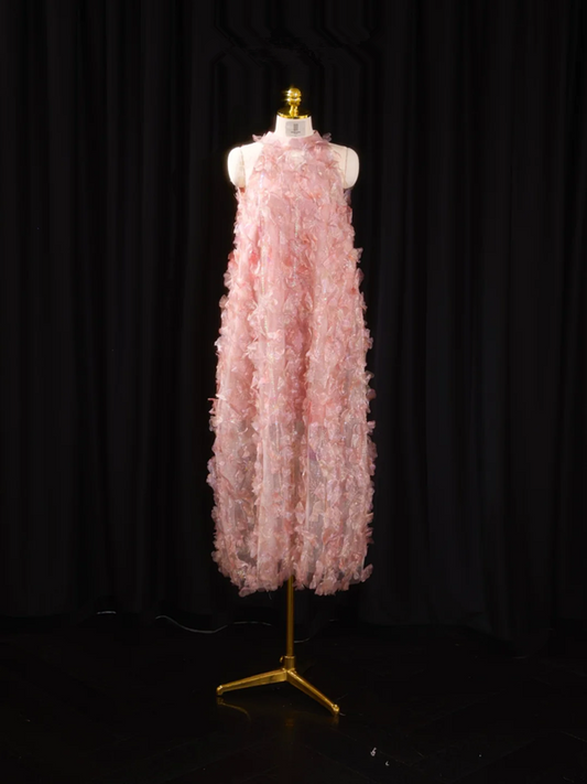 Light pink sleeveless tulip skirt long ball gown, bridal dress R8910