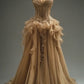 A Line Elegant Evening Gowns Tulle Long Prom Dress     S7223