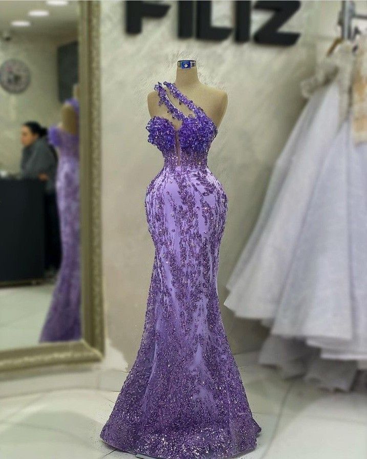 Sexy Purple Prom Dress for Women,Elegant Evening Dress Mermaid Style Special Occasion Dress     S7240