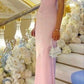 Pink long evening prom dress     S2605