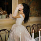 Off Shoulder White wedding dress Elegant Princess Bridal Gown        S7014