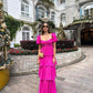 A Line Fuchsia Prom Dress Long Evening Party Dress     S7019