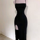 Black Simple Prom Dress Elegant Evening Dress      S7247