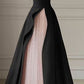 Black Strapless High-Slit Evening Gown        S7061