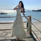 Ivory Stunning Vintage Evening Gown Long Prom Dress     S7259