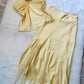 Yellow Two Piece Chiffon Halter Prom Dress Evening Dress     S7012